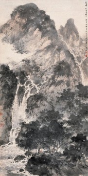 gathering in mountains 1956 Fu Baoshi traditional Chinese Oil Paintings